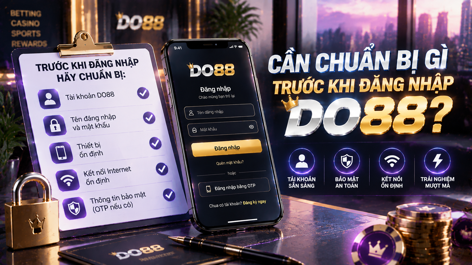 Cần chuẩn bị gì trước khi đăng nhập do88