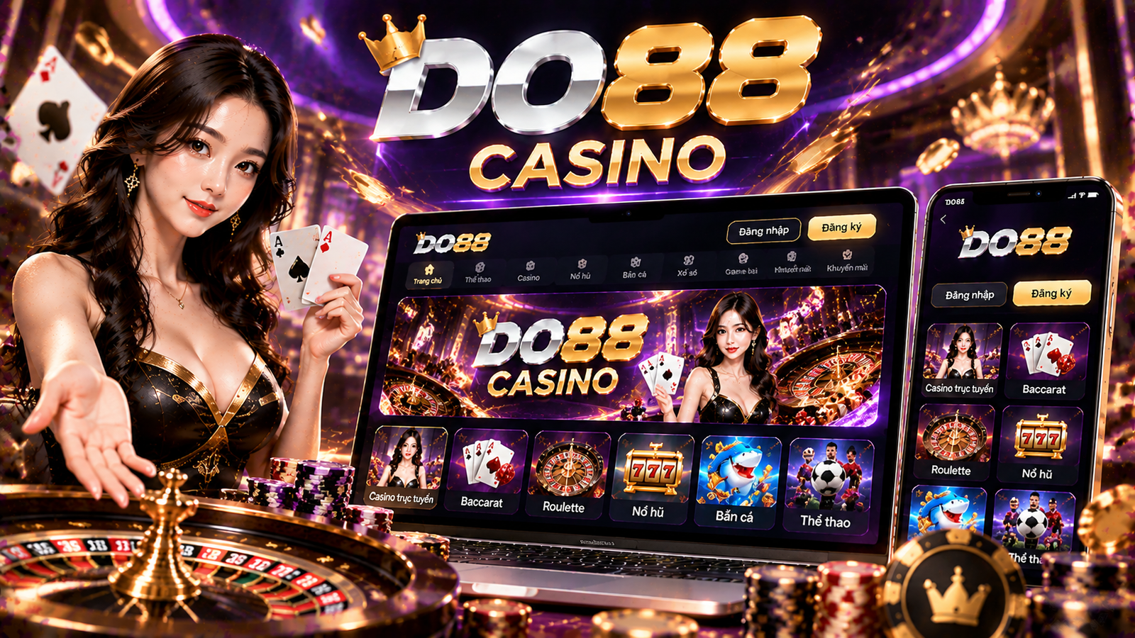 DO88 Casino với giao diện sòng bài trực tuyến live dealer
