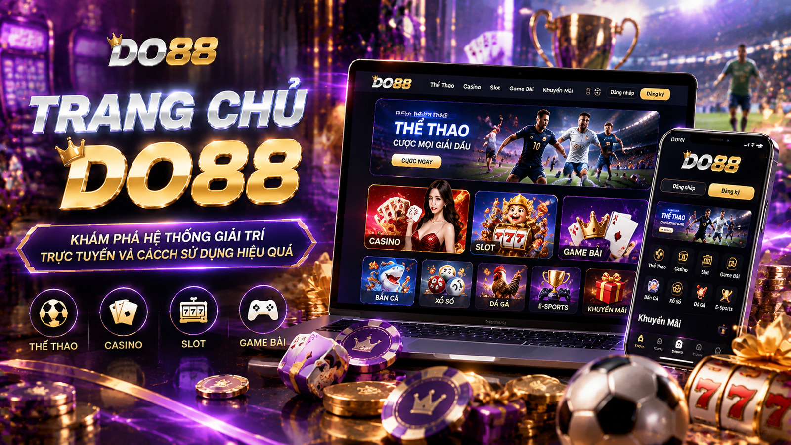 Trang chủ DO88 với giao diện nền tảng giải trí trực tuyến